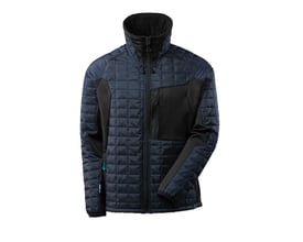 Mascot Quiltet jakke Adv 17115-318 i marineblå og sort, med lynlås, høj krave og reflekseffekter.