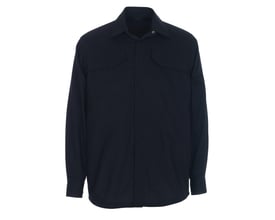 Mascot Ternitz marine skjorte i størrelse 47-48 med skjult trykknaplukning og to brystlommer.
