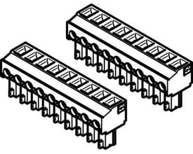 Festo stiksortiment NEKM-C-2 vist i en isometrisk tegning med to moduler side om side.