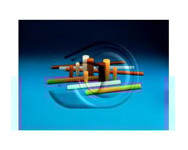 Smeltelim jet-melt 3762TCQ i forskellige størrelser og farver, placeret på en blå baggrund med cirkulære effekter.