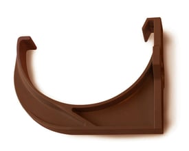 Plastmo konsoljern i brun plast med rund 12" udformning, solidt og holdbart til tagrender.