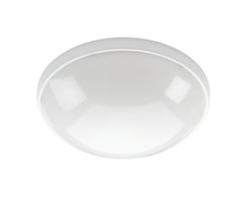 Orion LED loftarmatur i hvid stål med opal polycarbonat skærm, 20W og 3000K, med integreret HF sensor.