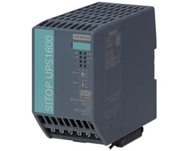 Siemens Sitop UPS1600 enhed med 24V DC/40A output, IE/PN interface og grå kabinet med synlige skrueterminaler og ventilationsrist.