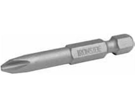 Ironside PH2-bit på 50 mm med stjerneskruespids og sekskantet tilslutning, vist skråt fra siden.
