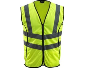 Mascot Wingate gul trafikvest i størrelse S, med reflekterende grå bånd for øget synlighed.