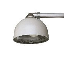 Philips Stor Københavner ZGS441 armatur med monteret fladt glas Ø448 mm på hvid baggrund.