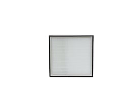 Starmix Aeroxx 750 HEPA13 filter isoleret på hvid baggrund, viser det firkantede design og filterstrukturen.