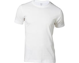 Frontvisning af Mascot Calais t-shirt i hvid bomuld, størrelse L, med rund hals og ribkant.