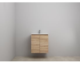 Sanibell Online møbelsæt i bardolino eg, 61x46,5 cm, vist frontal forfra med 2 låger.