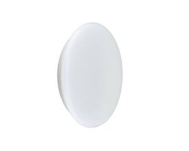Hvidt, ovalt Philips Ledinaire WL060V væg- og loftarmatur med glat, afrundet front, 1045 lumen og IP44.