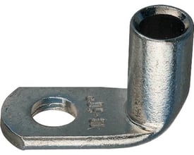 Klauke vinkelkabelsko til fintrådede ledere, 150mm², M10 hul og 90 graders vinkel, vist på hvid baggrund.