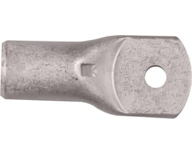 Elpress Cu-rørkabelsko KRF240A-16 til 240mm² Cu-ledere med M16 laske og inspektionshul i fortinnet kobber.