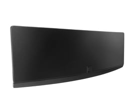 En sort, buet One For All SV 9430 indendørs antenne isoleret på en hvid baggrund, med logoet diskret placeret.