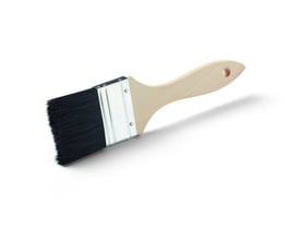 Schuller Eh'klar Modler pensel Yes, sort med sorte syntetiske børster og et 25 mm bredt, ubehandlet træskaft med ophængshul.