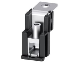 Siemens tilslutningsblok med boksterminal, 6-70 mm2, for NH00 1-polet med flad terminal og 32 mm dækningsniveau.