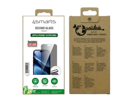 Emballagen til 4smarts Second Glass Privacy-beskyttelsesglas med monteringsramme til Apple iPhone 18 Pro Max.