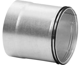 Lindab SMFU skydemuffe til Ø160 mm ventilationsrør, 500 mm lang med justerbar nippel og tætningsring.