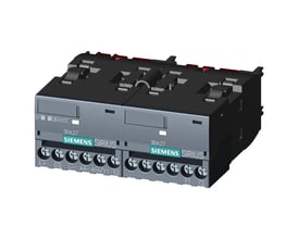 Siemens 3RA2711-1BA00 IO-Link-funktionsmodul med reversibel start og skruetilslutninger, set skråt forfra.