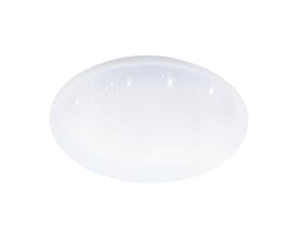 EGLO Totari-Z loftlampe i hvid med stjernedetaljer, Ø380mm og 2160 lumen, klar til installation.