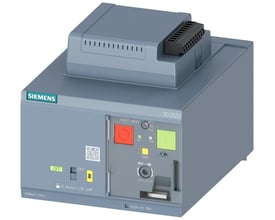 Siemens 3VA9 motoroperatør SE0520 i grå plast, med knapper til reset, trip og valg af indstillinger, samt stik og markeringer.