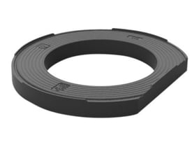 VOTEC Topring 315x100mm m/fals i sort genbrugsplast, godkendt til belastningsklasse D400.