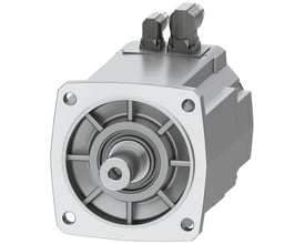 Siemens SIMOTICS S-1FK2 CT servomotor med 22 Nm moment og cylindrisk aksel, set fra front med stik på toppen.