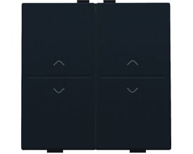 Niko sort 4-tryks tangent til trådløse systemer, med tydelige op- og ned-pil symboler.