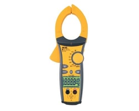 Ideal tangamperemeter 61-775 i gul og grå med dobbelt display til måling af AC/DC strømme op til 1000A.
