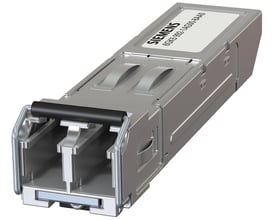 Siemens SCALANCE X SFP992-1+ transceiver med 1x 1000 Mbit/s LC-port, optisk multimode, på hvid baggrund.