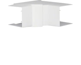 Hager LFF 60064 PH indvendigt hjørne i perlehvid plast, fleksibel til LF 60060 kanaler med +/- 7 graders justering.