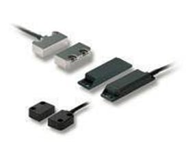 Omron F3S-TGR-NM berøringsfri dørkontakter i forskellige designs, med to enheder og et separat magnetisk kontaktpunkt.