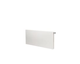 Purmo FCV22 radiator 600x2000mm, hvid, set fra siden med fokus på dens slanke profil og ventilintegrering.