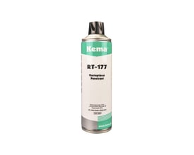 Kema RT-177 rustopløser penetrant spraydåse fra Kema, med logo og produktinformation på hvid baggrund.