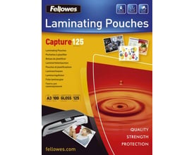 Pakke med Antalis lamineringslommer, 125 mic tykkelse, A3 format 303x426mm, 100 stk.
