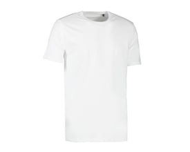 ID Identity hvid økologisk T-shirt i størrelse XL, fremstillet af 100% økologisk bomuld med rund hals og klassisk pasform.