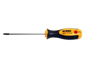 Ironside Torx-skruetrækker TX15 med 100 mm klinge, sort spids og ergonomisk håndtag i sort og gul.