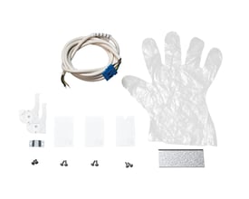 SG Armaturen Lineal T-ceiling start kit i hvid med kabel, monteringsbeslag, skruer og engangshandske.