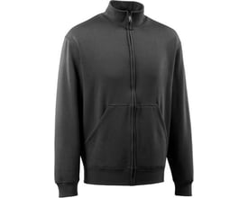 Mascot Lavit sweatshirt i sort, str. 4XL, med gennemgående lynlås og forlommer.