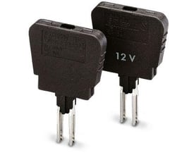 Phoenix Contact ST-SILA 250 UK4 sikringsholder i sort med 6,3 A mærkestrøm og metalben.