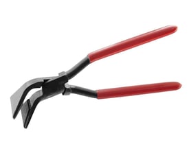 Stubai falstang med 45 graders vinkel, 60 mm kæbebredde og røde PVC-greb, vist mod hvid baggrund.