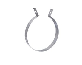 Galvaniseret montagebøjle UV med 160 mm diameter, fremstillet af stål til montering af ventilationsrør.