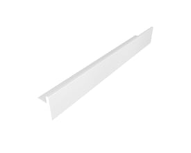 Svedbergs Front hylde på 80 cm i hvid/mathvid, set skråt fra oven med den lange, smalle form tydeligt fremme.