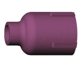 Sidevisning af Abicor Binzel keramisk gaskop nr. 4 til TIG svejsebrændere som SR 9/20.