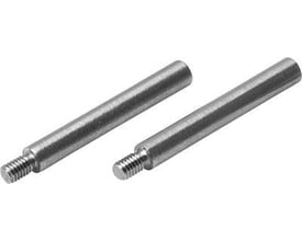 To Festo FRB-D-MAXI gevindbolte i metal, vist på hvid baggrund, med gevind i den ene ende og en glat cylinderformet krop.