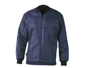 Kansas termojakke 100775 i marineblå, str XS, let quiltet med lynlås foran og brystlomme.