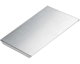 Schneider Electric låg til udvendig bøjning med Zinc+ overflade, 200x1 mm, vist på hvid baggrund.