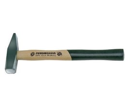 Peddinghaus bænkhammer 400g, DIN 1041, smedet med firkantet bane og pen, hærdede slagflader, asketræskaft med sort greb.
