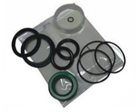 Norgren servicesæt QA/8050/00 til 50 mm cylindre, indeholdende diverse sorte og grønne pakninger på en gennemsigtig pose.