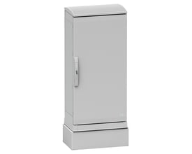 Schneider Electric PLAZT sokkel i grå polyester, 200 mm dyb, 500 x 420 mm, med lås og logo.jpg