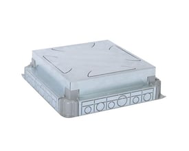 Legrand justerbar indstøbningsboks til betongulv, passer til 16/24 moduler og 65-90mm højde.